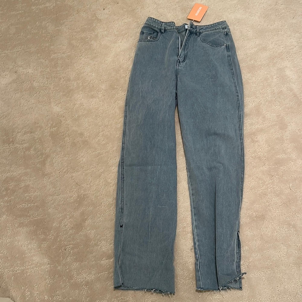 THATSOFETCH Jeans with Cuts at the bottoms!